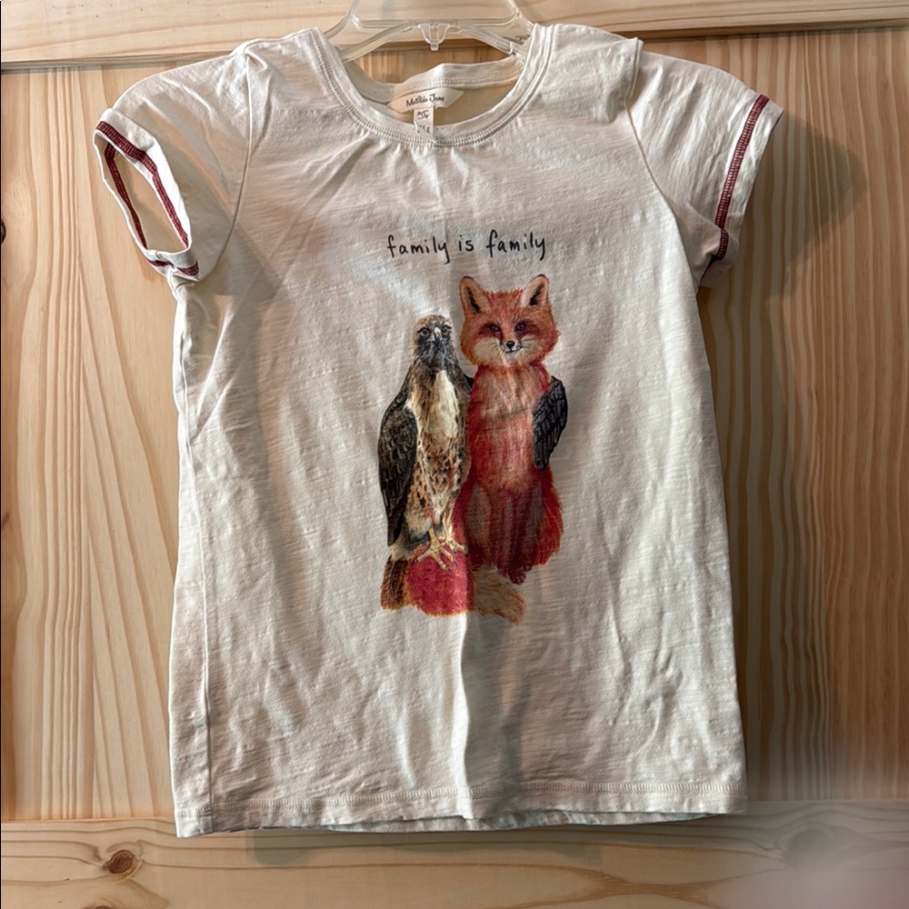 Kids White Animal Print T-Shirt